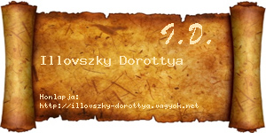 Illovszky Dorottya névjegykártya